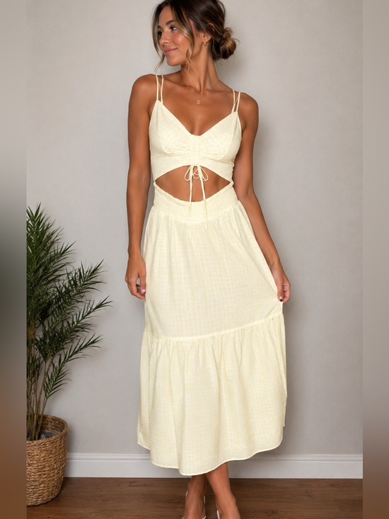 Juicy Couture Dresses & Skirts - Juicy Couture Yellow Gingham Maxi Dress